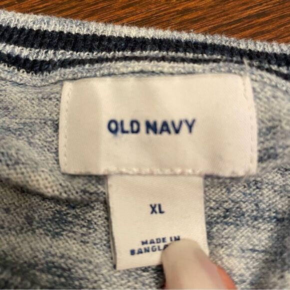 Old Navy Men's XL Heathered Blue Sweater - Picture 4 of 6